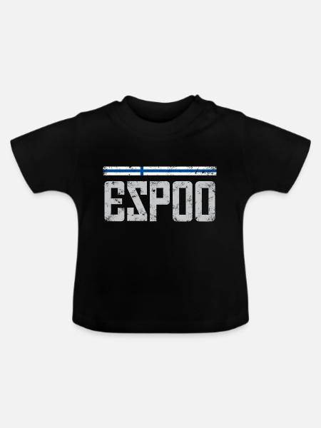 Espoo - Baby Bio-T-Shirt mit Rundhals - Schwarz