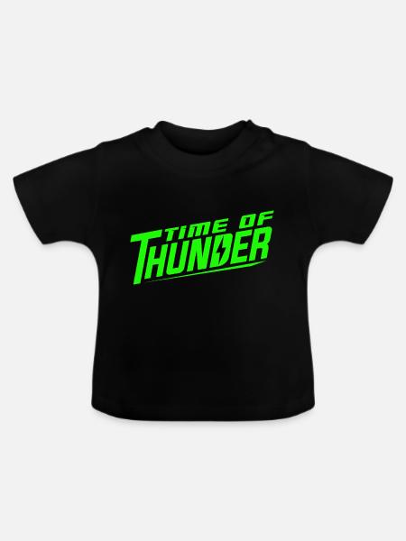 GREEN POWER - Baby Bio-T-Shirt mit Rundhals - Schwarz