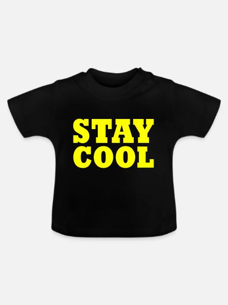 Stay cool - Baby Bio-T-Shirt mit Rundhals - Schwarz