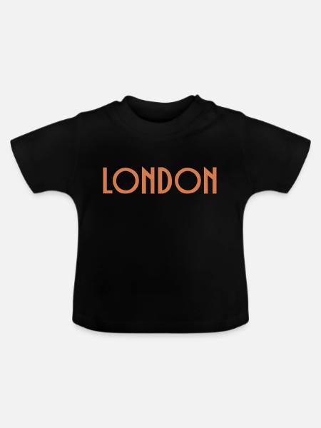 London - Baby Bio-T-Shirt mit Rundhals - Schwarz