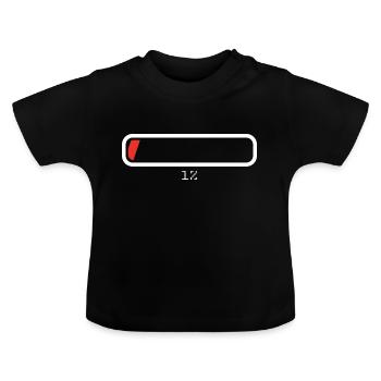 Loading beams - Baby Organic T-Shirt with Round Neck - black - Front