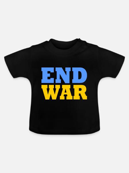 End war - Baby Bio-T-Shirt mit Rundhals - Schwarz