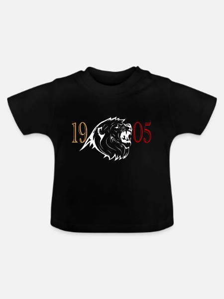 Löwe 1905 - Baby Bio-T-Shirt mit Rundhals - Schwarz