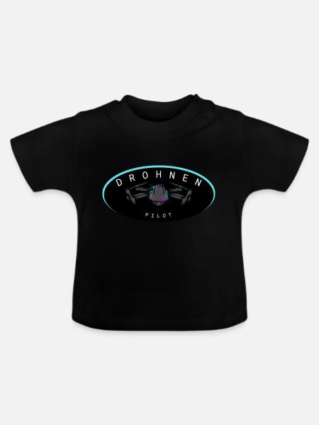 Drohnen Pilot Drone Pilot - Baby Bio-T-Shirt mit Rundhals - Schwarz