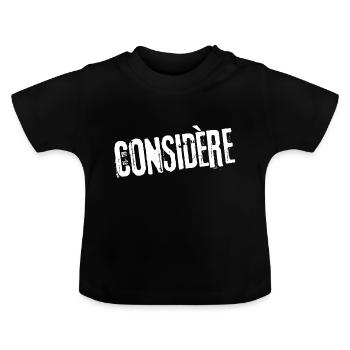 Considère - Ps /119 (Blanc) - T-shirt bio col rond Bébé - noir - Devant