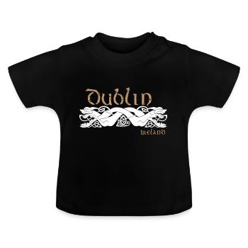 Dublin - T-shirt bio col rond Bébé - noir - Devant