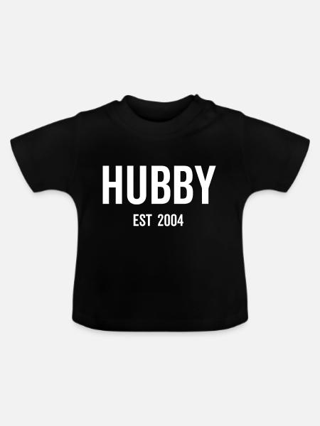 Ehemann Est 2004 - Baby Bio-T-Shirt mit Rundhals - Schwarz