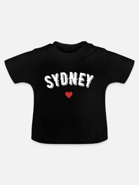 Sydney - Baby Bio-T-Shirt mit Rundhals - Schwarz