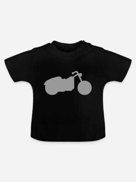 Motorrad - Baby Bio-T-Shirt mit Rundhals - Schwarz
