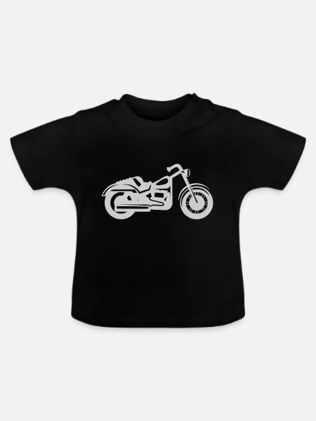 Motorrad - Baby Bio-T-Shirt mit Rundhals - Schwarz