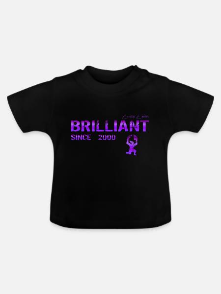 Brilliant since 2000 - Baby Bio-T-Shirt mit Rundhals - Schwarz