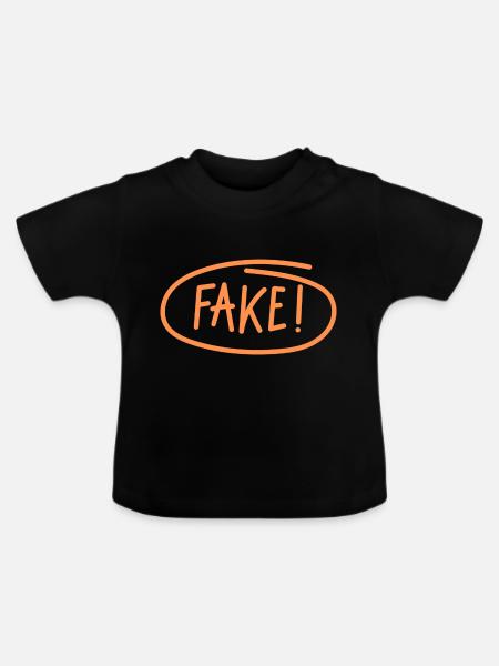 Falsch - Baby Bio-T-Shirt mit Rundhals - Schwarz