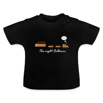 HedgehogFollowers - Baby Organic T-Shirt with Round Neck - black - Front