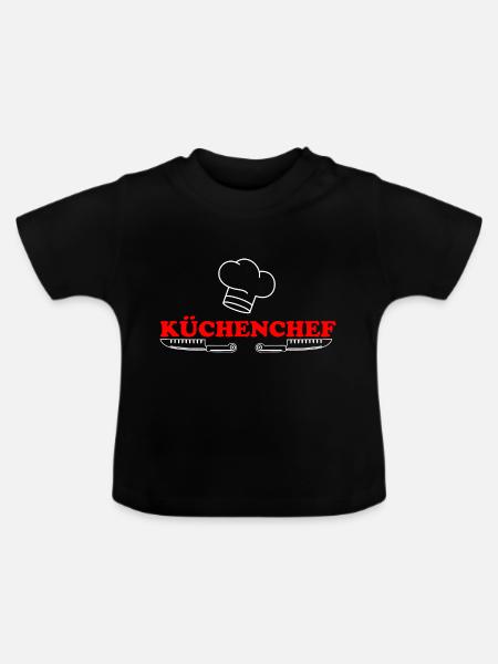 Küchenchef - Baby Bio-T-Shirt mit Rundhals - Schwarz