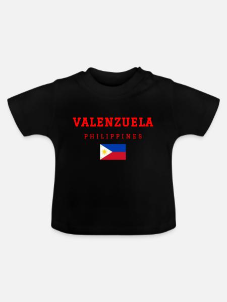 Valenzuela Philippinen - Baby Bio-T-Shirt mit Rundhals - Schwarz
