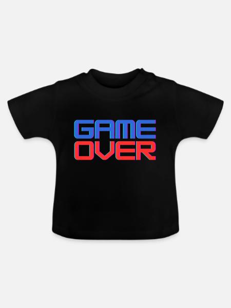 Game Over - Baby Bio-T-Shirt mit Rundhals - Schwarz