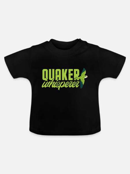 Quaker whisperer Quaker parrot lover - Baby Bio-T-Shirt mit Rundhals - Schwarz