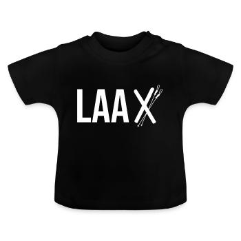 Laax Fischerhut - Baby Bio-T-Shirt mit Rundhals - Schwarz - Vorne
