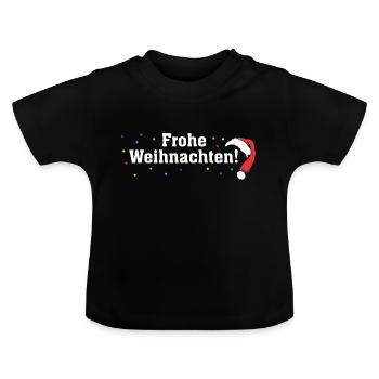 Weihnachtsgeschenk - Baby Bio-T-Shirt mit Rundhals - Schwarz - Vorne