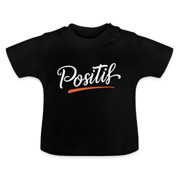 Positif - T-shirt bio col rond Bébé - noir - Devant