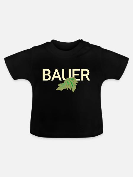 Bauer - Baby Bio-T-Shirt mit Rundhals - Schwarz