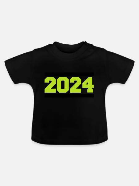2024 - Baby Bio-T-Shirt mit Rundhals - Schwarz