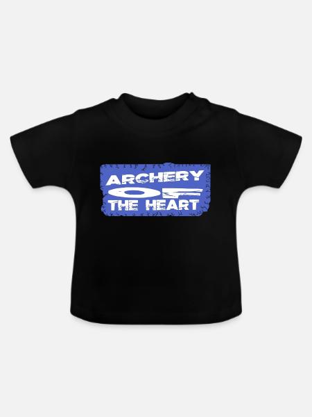 gift archery practice love community - Baby Bio-T-Shirt mit Rundhals - Schwarz