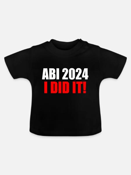 Abi 2024 - Baby Bio-T-Shirt mit Rundhals - Schwarz