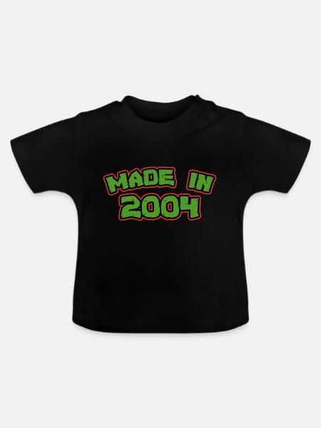Hergestellt im Jahr 2004 - Baby Bio-T-Shirt mit Rundhals - Schwarz
