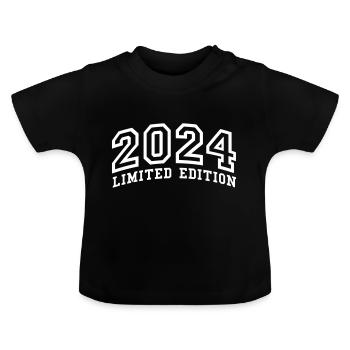 Classe de 2024 Né 24 - T-shirt bio col rond Bébé - noir - Devant
