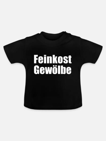 Feinkostgewölbe - Baby Bio-T-Shirt mit Rundhals - Schwarz