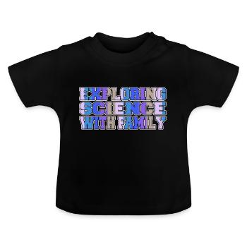 parenting tips science news gift idea - Baby Bio-T-Shirt mit Rundhals - Schwarz - Vorne