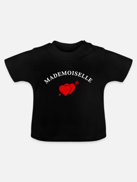 Fräulein Herzpfeil - Baby Bio-T-Shirt mit Rundhals - Schwarz