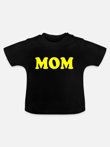 Mom - Baby Bio-T-Shirt mit Rundhals - Schwarz