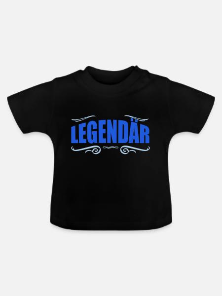 legendär - Baby Bio-T-Shirt mit Rundhals - Schwarz