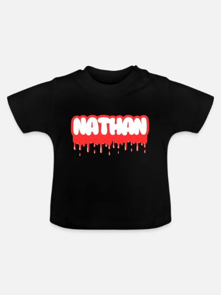 NATHAN-GRAFFITI - Baby Bio-T-Shirt mit Rundhals - Schwarz