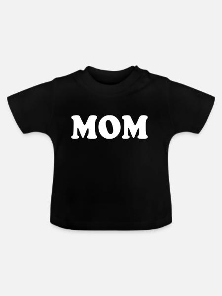 Mom - Baby Bio-T-Shirt mit Rundhals - Schwarz