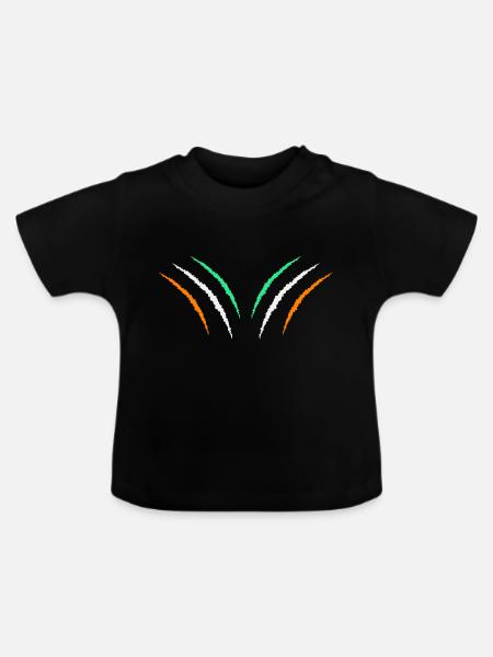 krallen irland 2 - Baby Bio-T-Shirt mit Rundhals - Schwarz