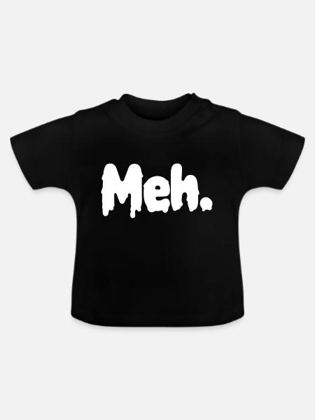 Ähm. - Baby Bio-T-Shirt mit Rundhals - Schwarz