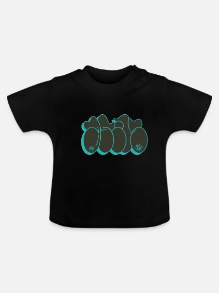 Unbenanntes Projekt 21 - Baby Bio-T-Shirt mit Rundhals - Schwarz