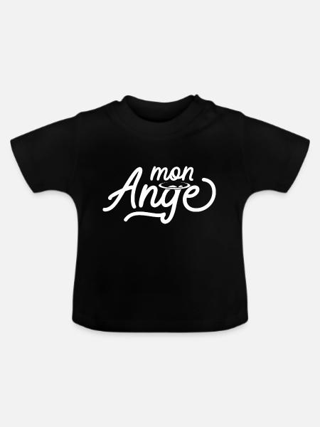 Mein Engel - Baby Bio-T-Shirt mit Rundhals - Schwarz