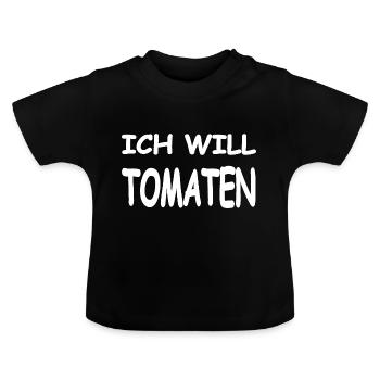 Tomaten - Baby Bio-T-Shirt mit Rundhals - Schwarz - Vorne