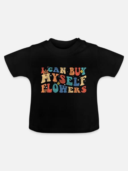 Blumen Zuneigung Romantik Hochzeit - Baby Bio-T-Shirt mit Rundhals - Schwarz