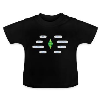 The Sims 4 Baby Interactions - Baby Organic T-Shirt with Round Neck - black - Front