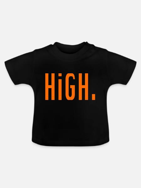 HiGH. - Baby Bio-T-Shirt mit Rundhals - Schwarz