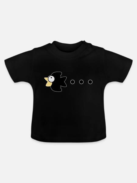 crow - Baby Bio-T-Shirt mit Rundhals - Schwarz