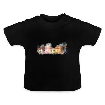 Cosmetics cosmetics bright glowing - Baby Organic T-Shirt with Round Neck - black - Front