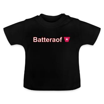Batteraof W - Baby Bio-T-Shirt mit Rundhals - Schwarz - Vorne