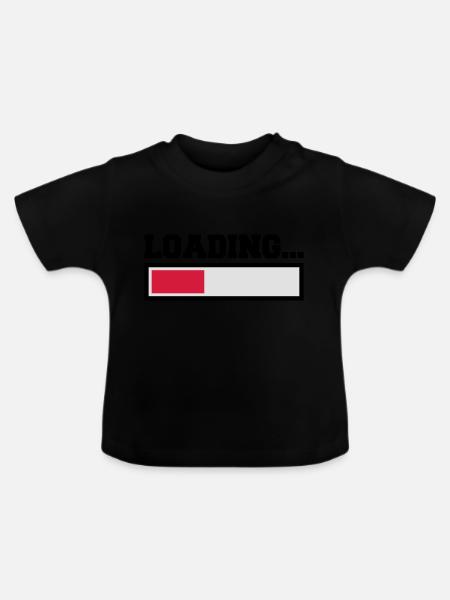 Loading - Baby Bio-T-Shirt mit Rundhals - Schwarz
