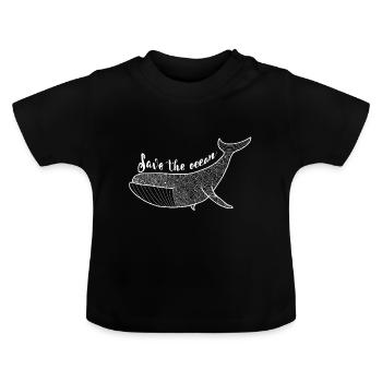 Umweltschutz - Baby Bio-T-Shirt mit Rundhals - Schwarz - Vorne